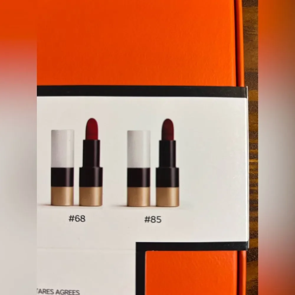 Hermès 5pc Lipstick Boxed Set luxury lip color  5 pcs#21,33,75,68,85 Giftable